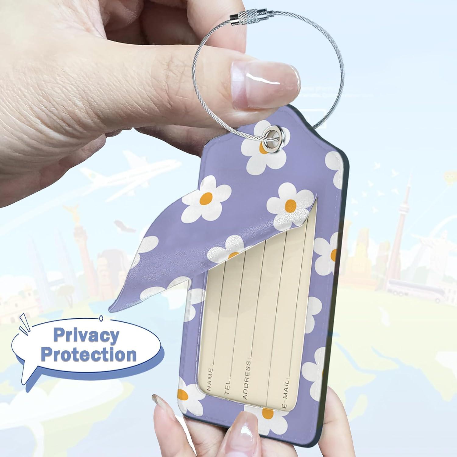 Etiquetas de Equipaje ZIHONSE de Cuero PU con Privacidad 3 Pzas