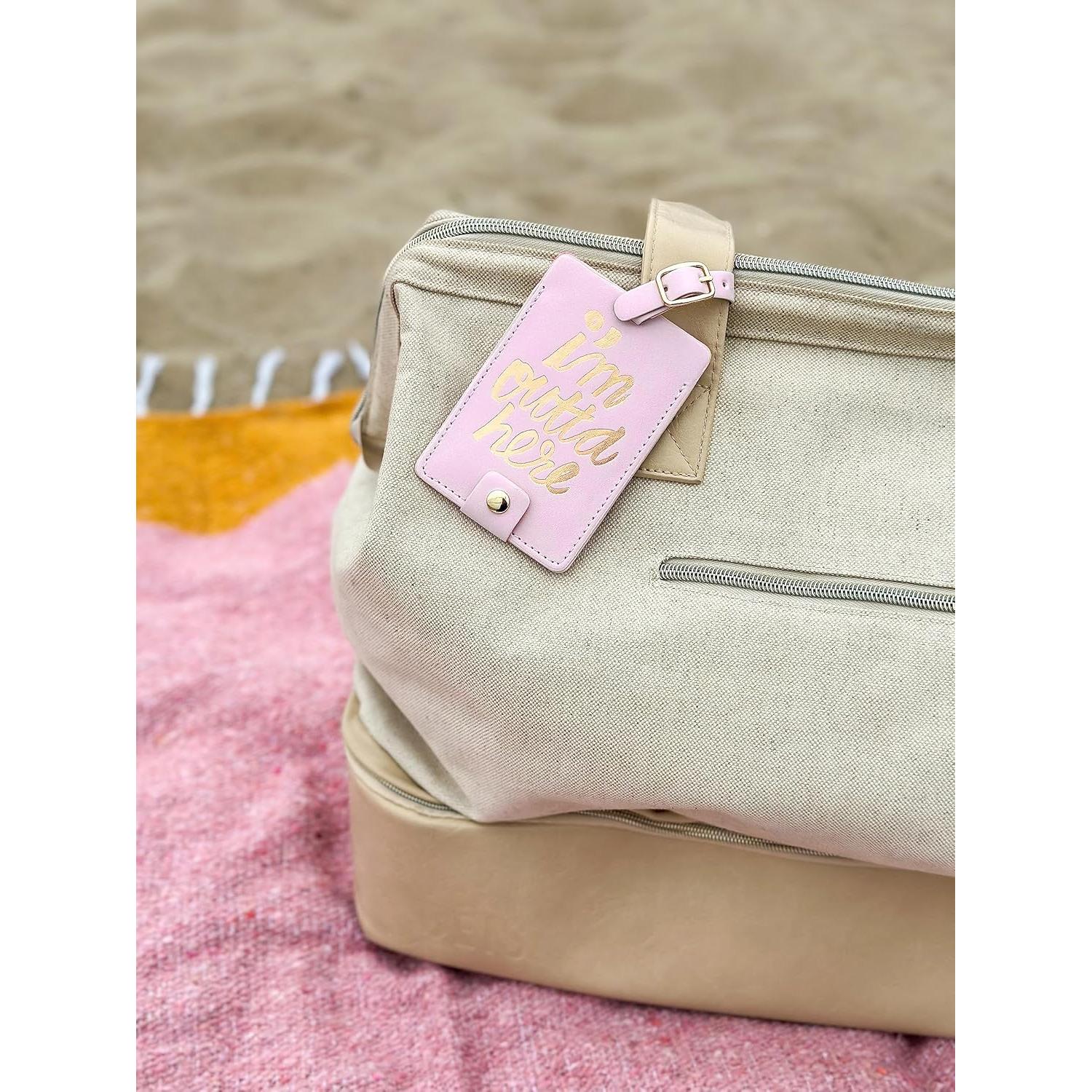 Etiqueta de Equipaje Ban.do Mujer Rosa Metálico 11.4x7.6cm