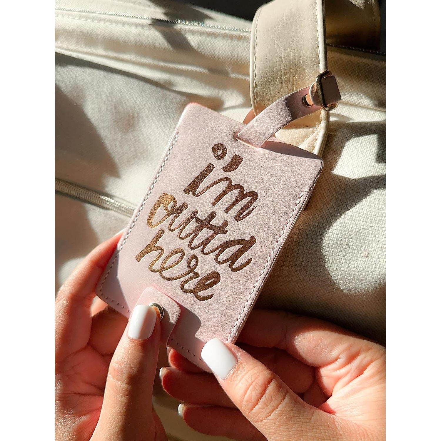 Etiqueta de Equipaje Ban.do Mujer Rosa Metálico 11.4x7.6cm