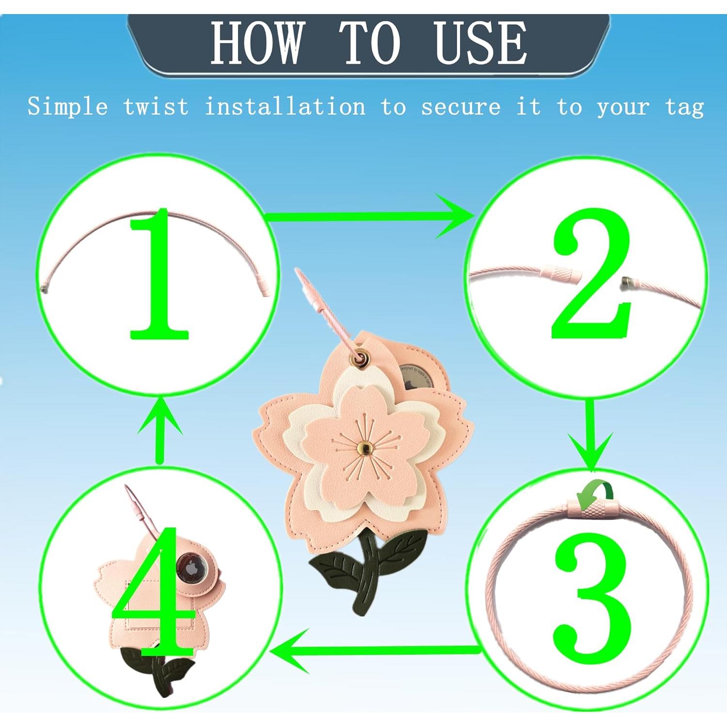 Soporte de Etiqueta de Equipaje ZOUITY con Estuche para AirTag Rosa