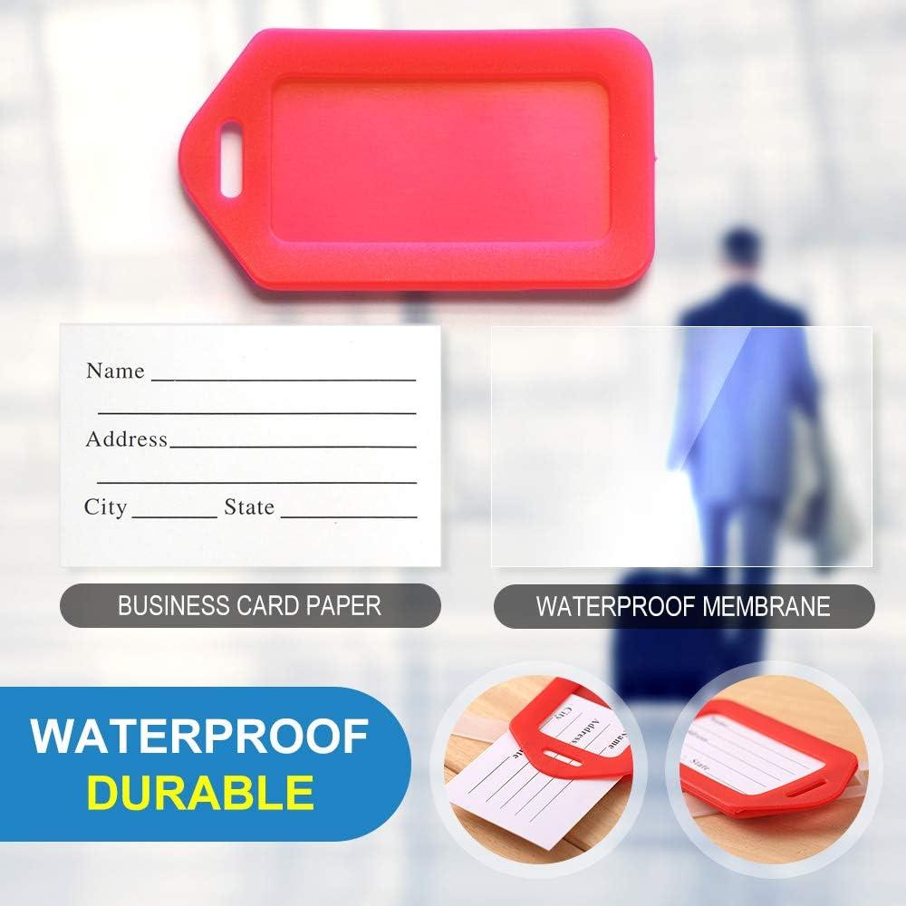 10 Etiquetas de Equipaje WJPOPHN Multicolor 8.6x4.8 cm