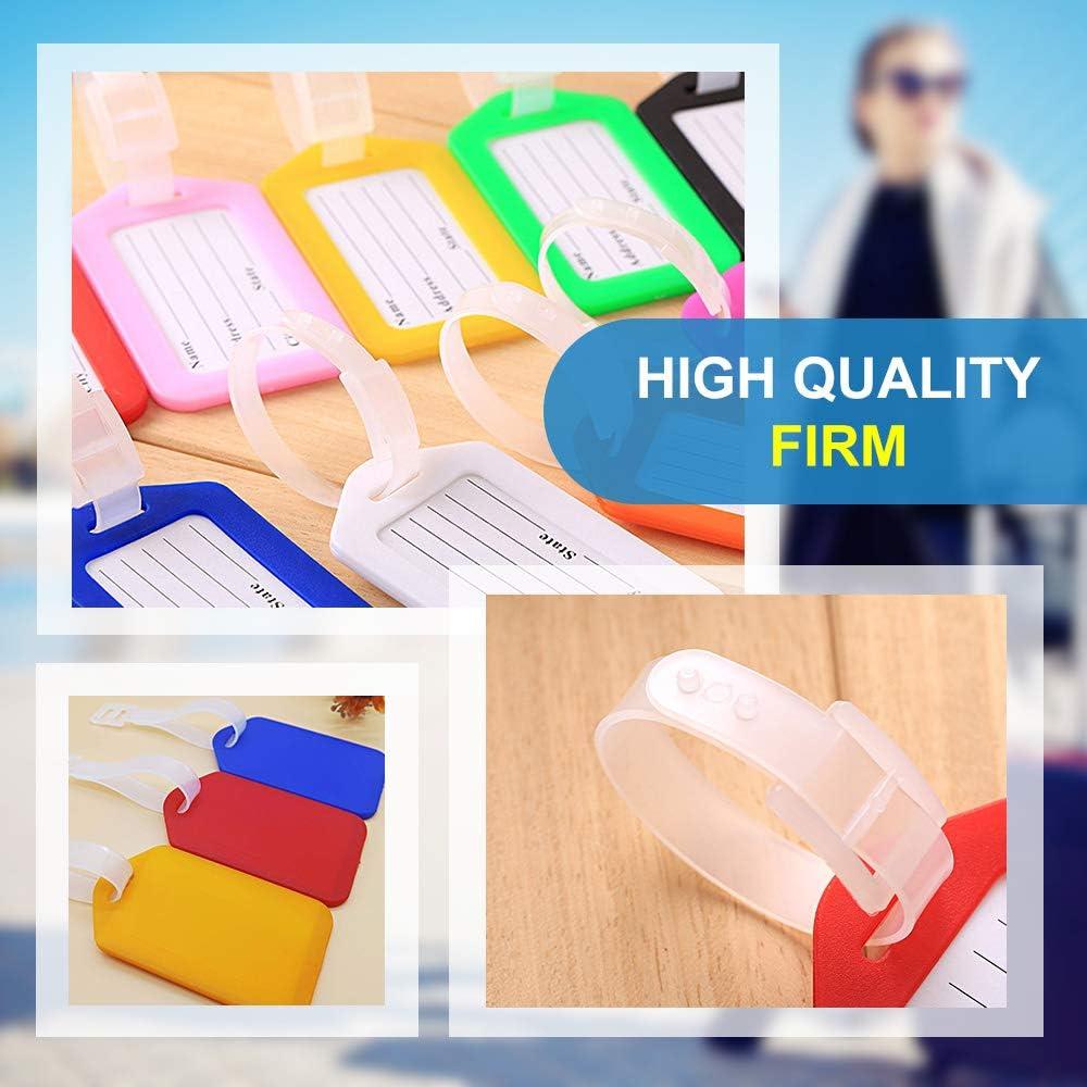 10 Etiquetas de Equipaje WJPOPHN Multicolor 8.6x4.8 cm