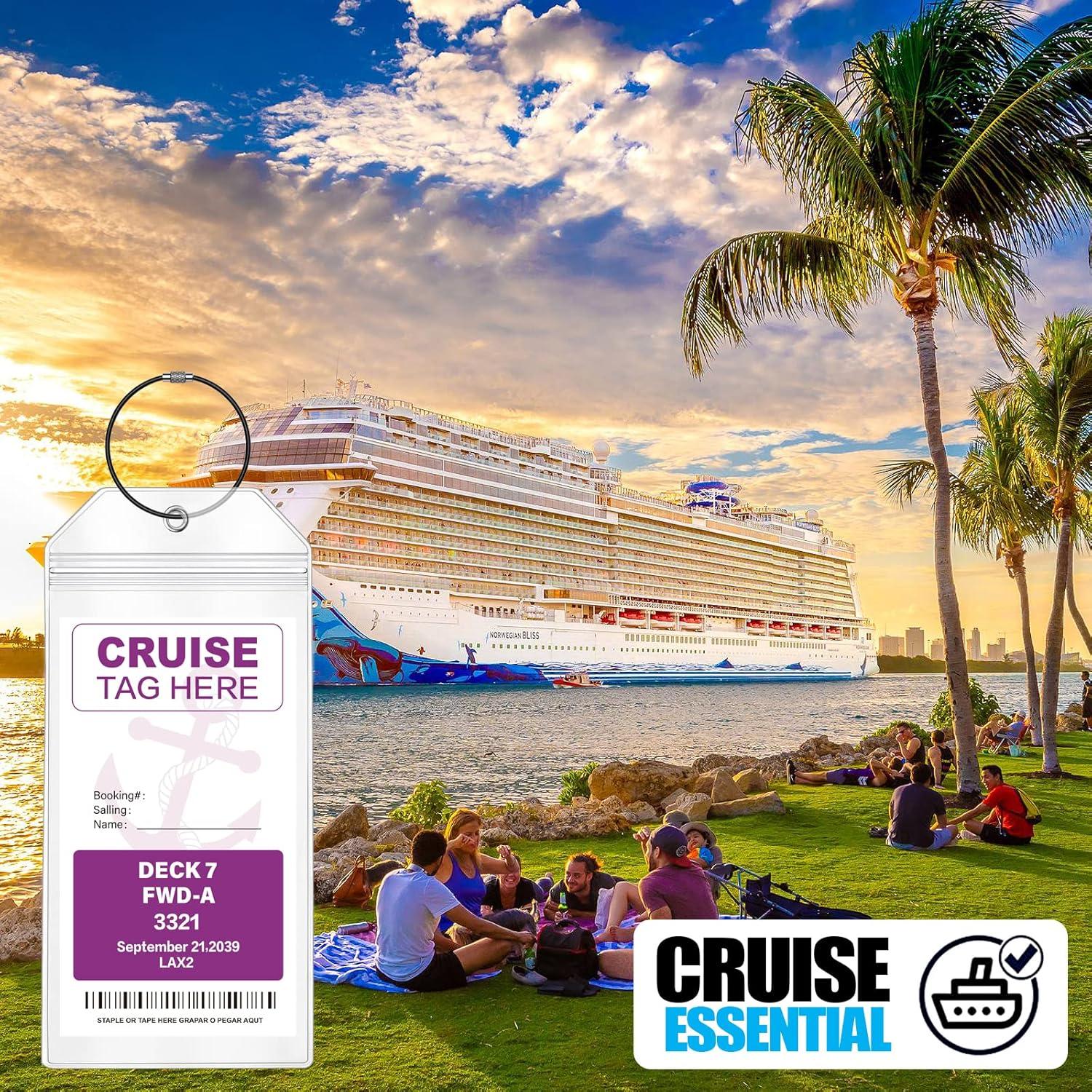 Etiquetas de Equipaje de Crucero Maloun, Paquete de 6 Transparentes