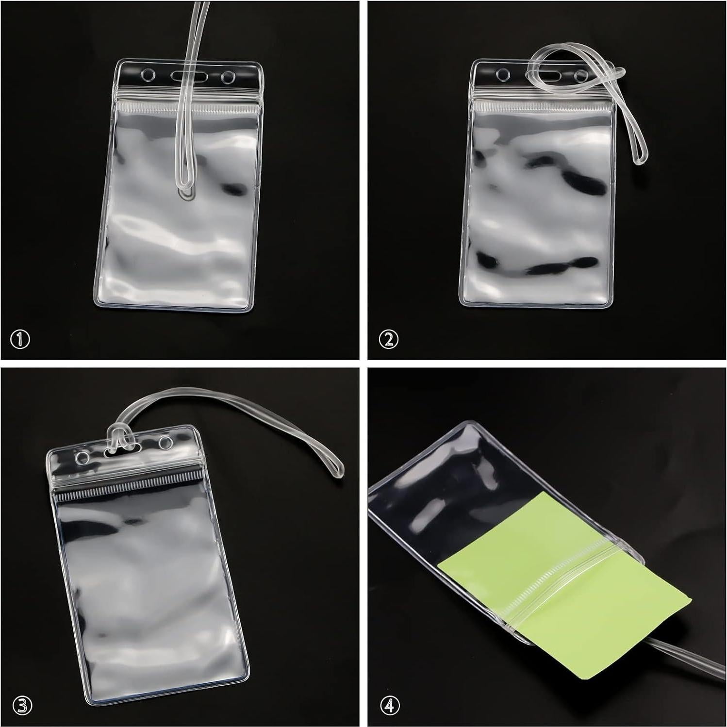 100 Soportes de Etiquetas Transparentes WYOMER con Correas