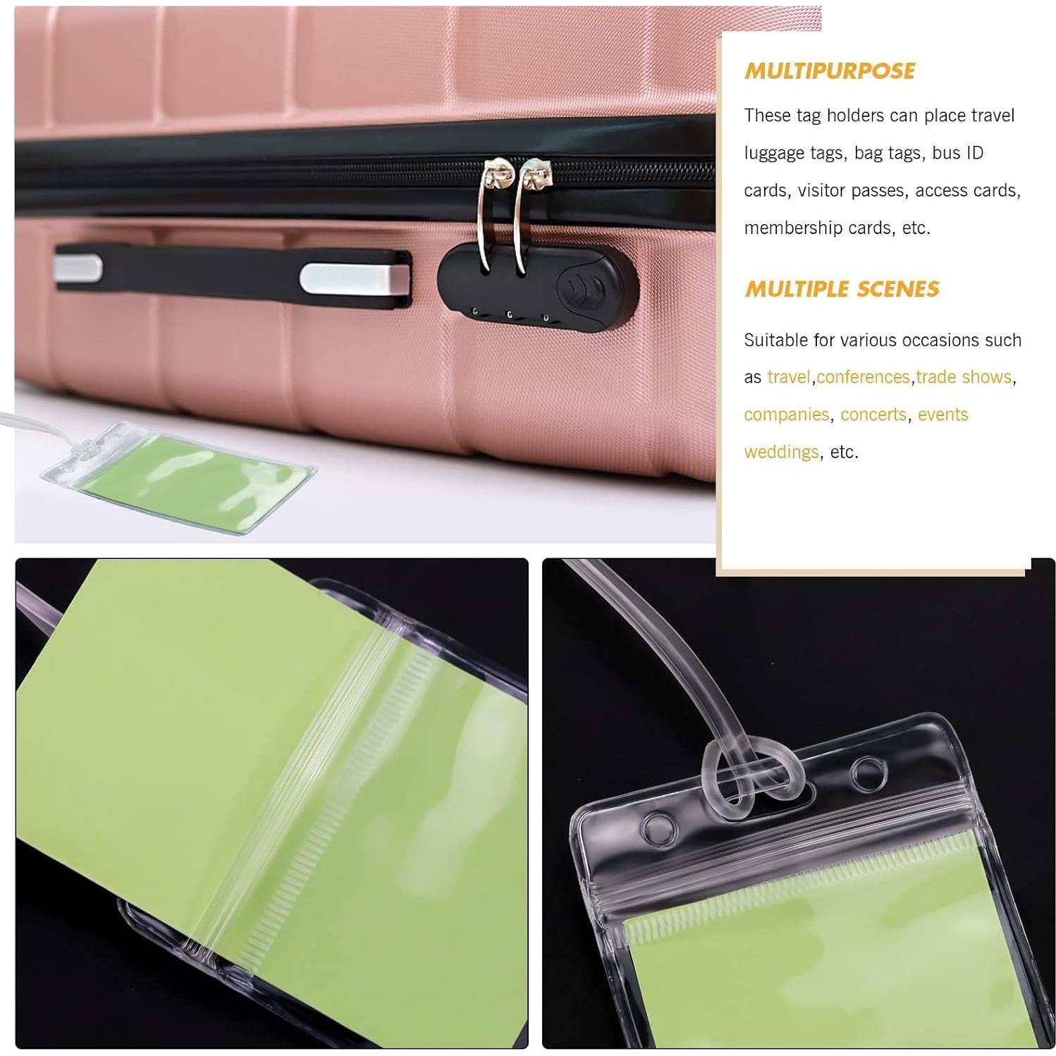 100 Soportes de Etiquetas Transparentes WYOMER con Correas