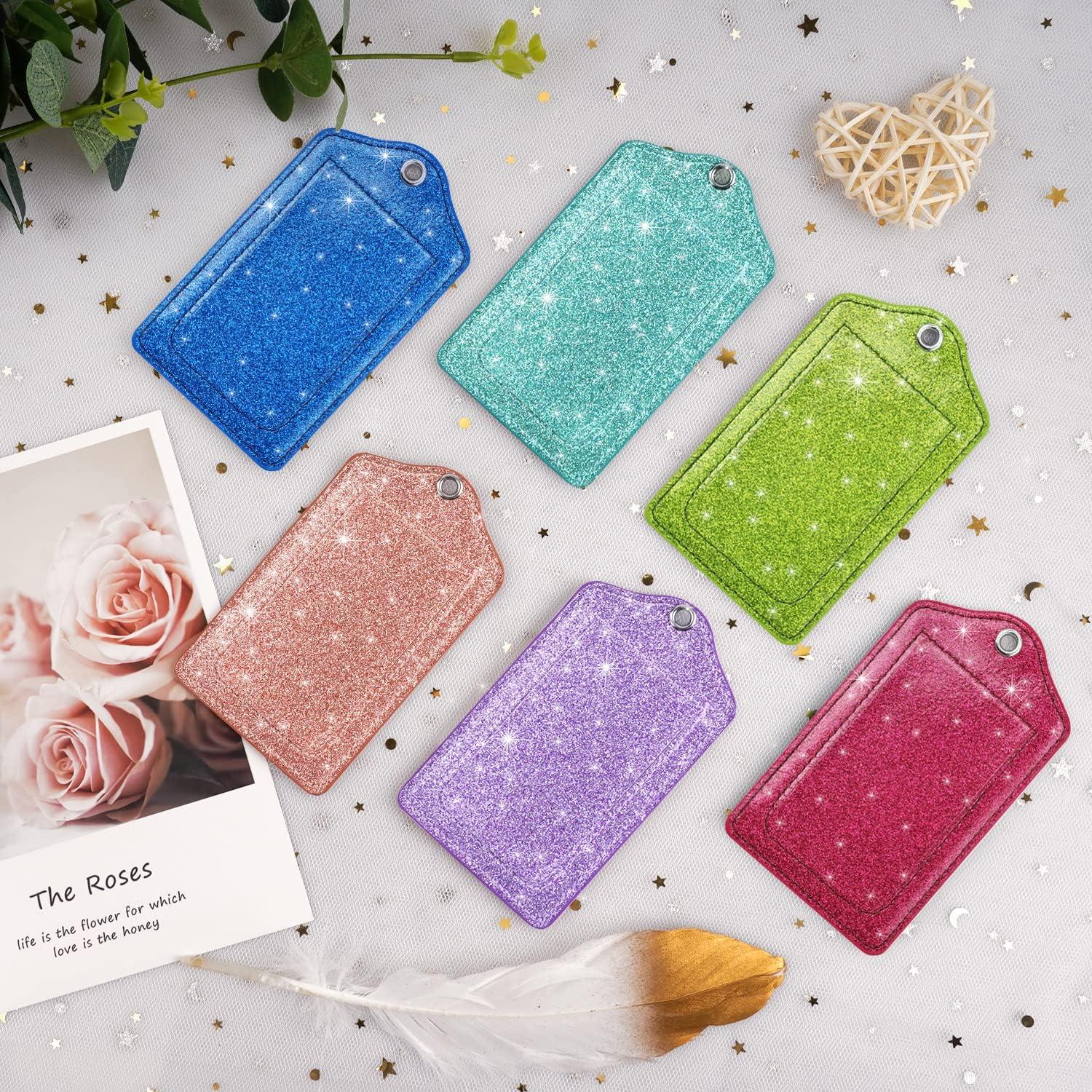 Juego de 2 Etiquetas de Equipaje Coco Rossi Cuero Brillo Tiffany