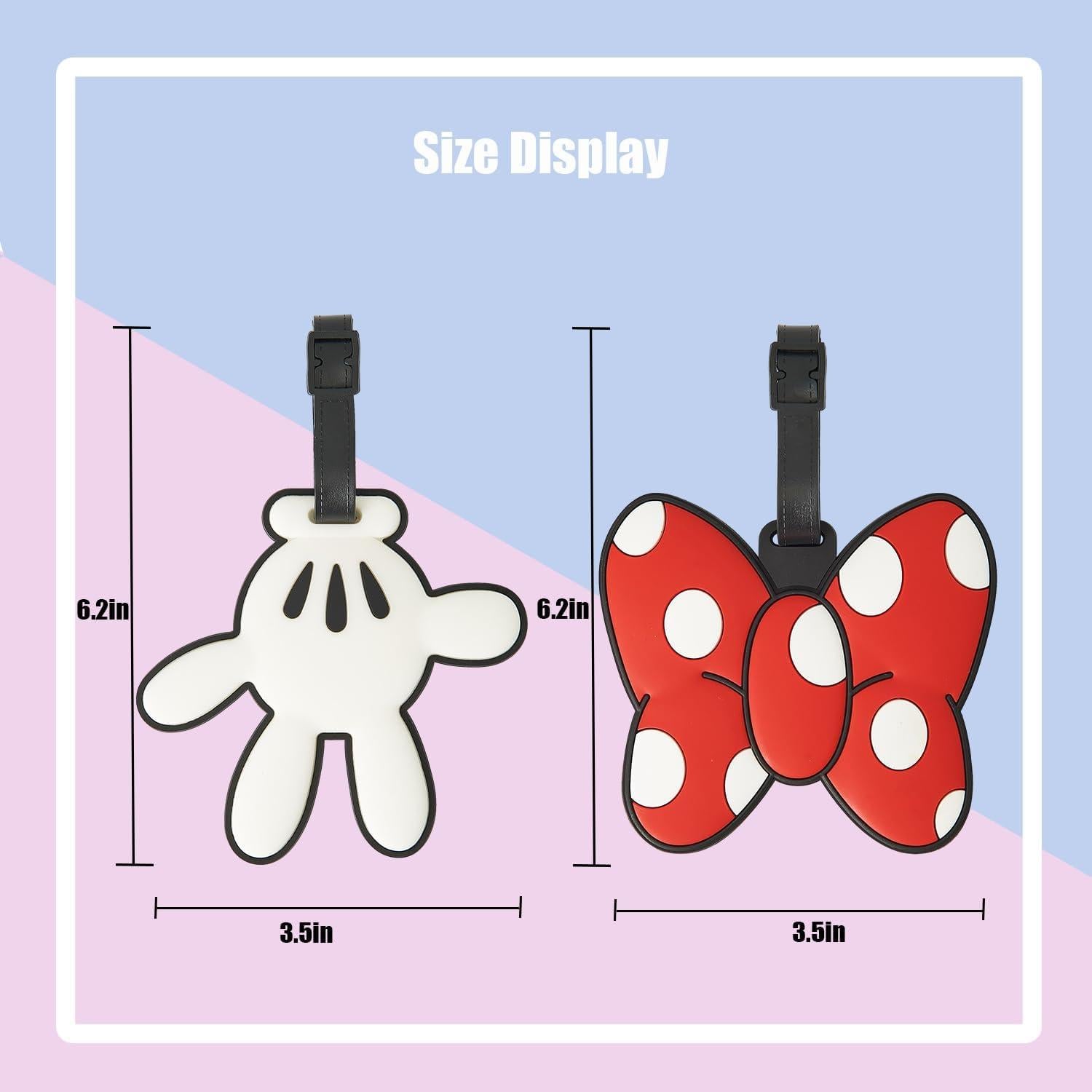 Juego de 2 Etiquetas de Equipaje Silicona JAMNSY Mariposa