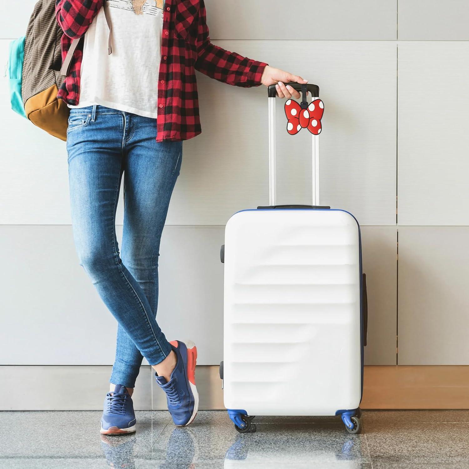 Juego de 2 Etiquetas de Equipaje Silicona JAMNSY Mariposa