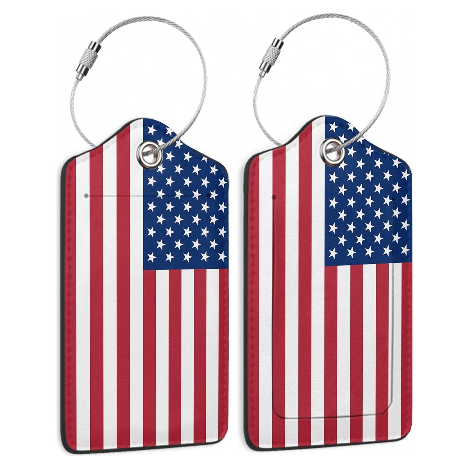 Etiqueta de Equipaje SKYDAWNY Bandera Americana Set de 2