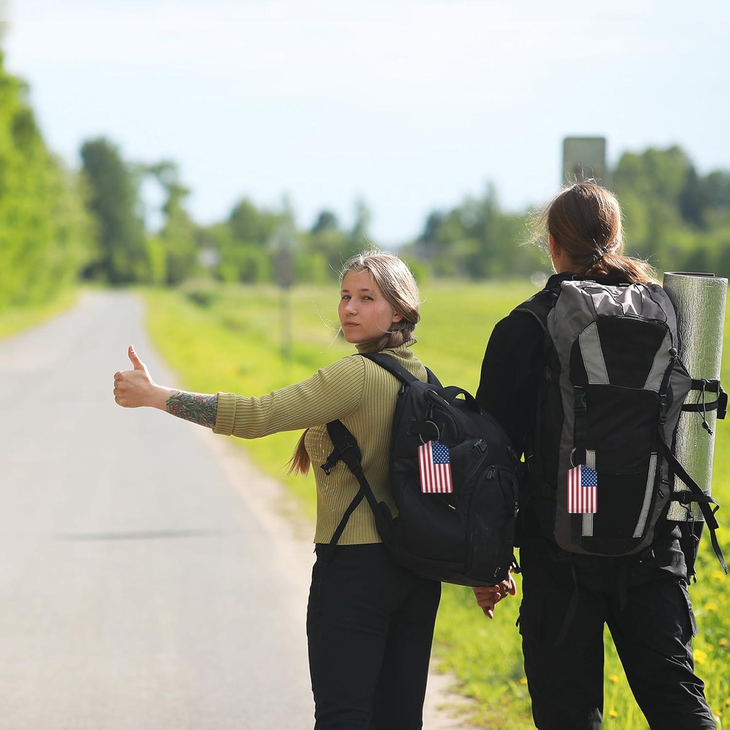 Etiqueta de Equipaje SKYDAWNY Bandera Americana Set de 2