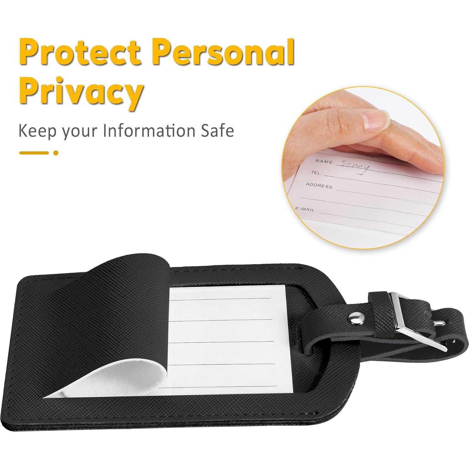 Paquete de 3 Etiquetas de Equipaje Airkit con Protección de Privacidad