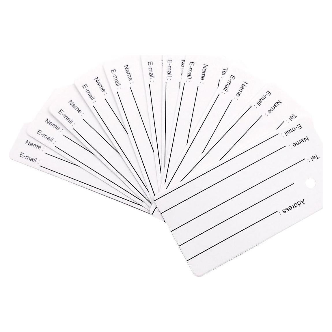 Paquete de 10 Tarjetas ID Vacío para Etiquetas de Equipaje Ovener