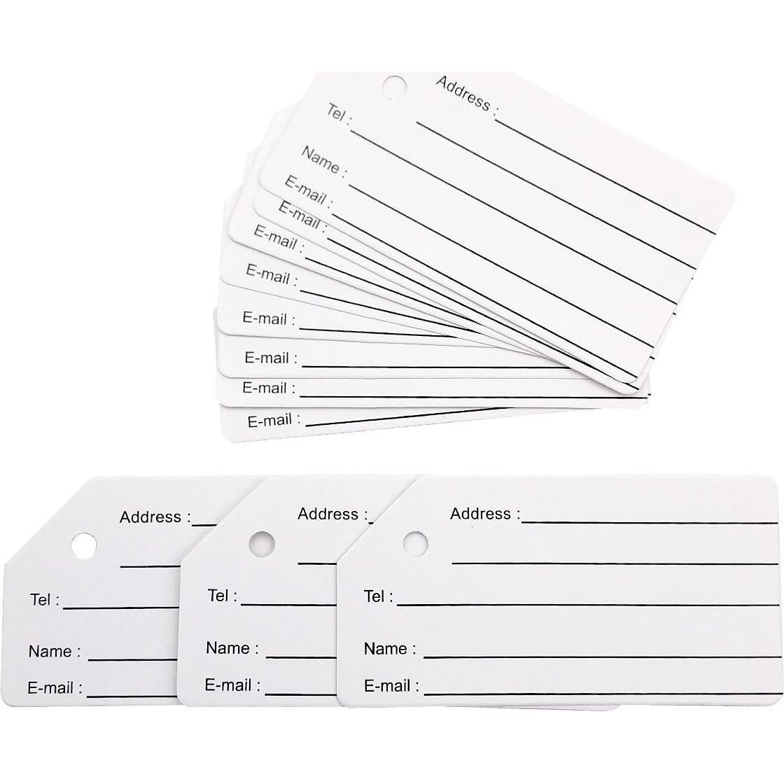 Paquete de 10 Tarjetas ID Vacío para Etiquetas de Equipaje Ovener