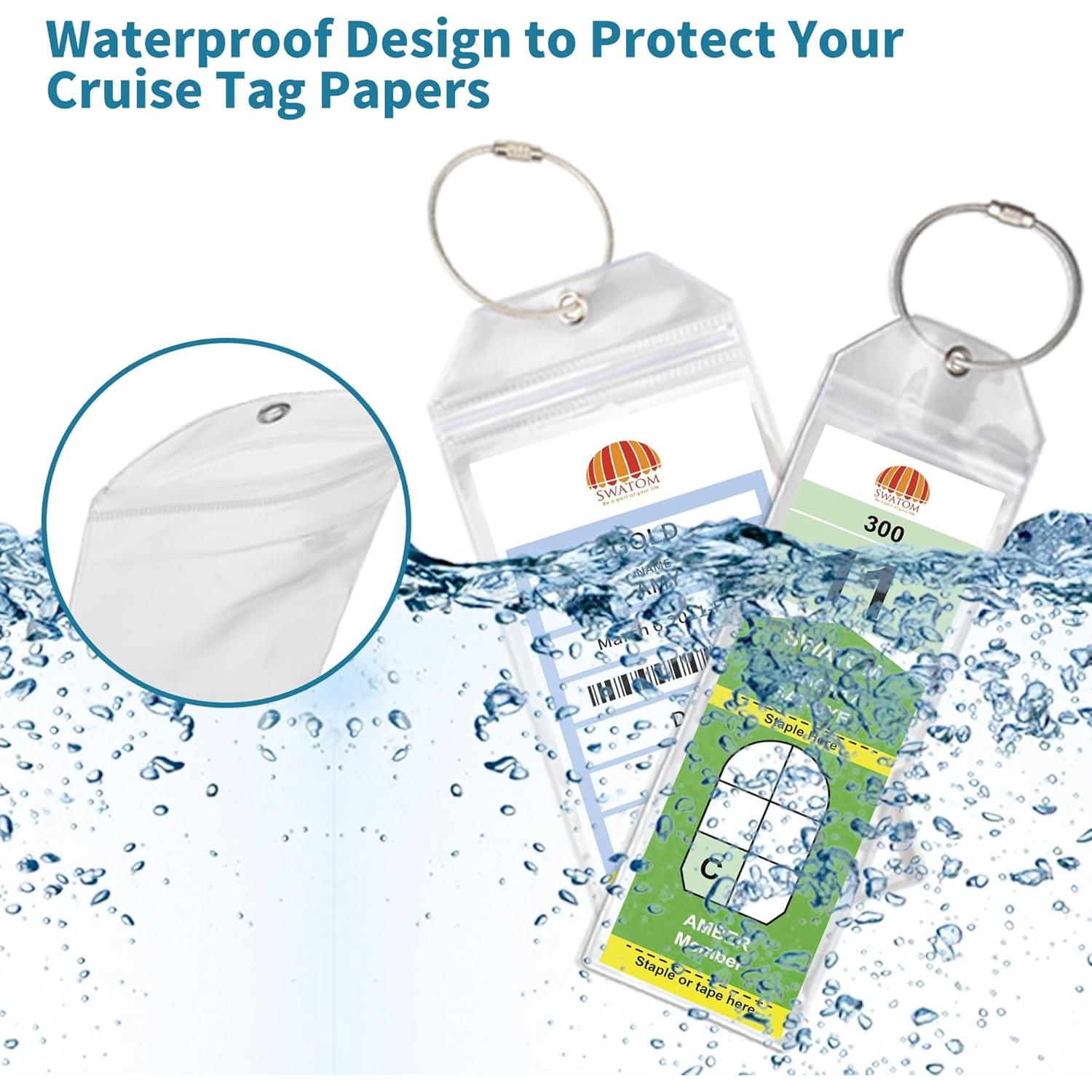 Etiquetas de Equipaje SWATOM Impermeables 4P 18.5x8.9 cm Cruceros