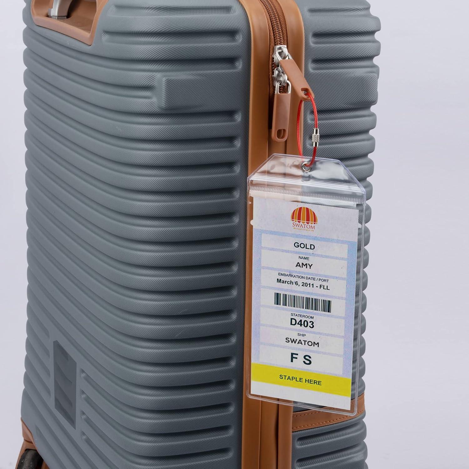 Etiquetas de Equipaje SWATOM Impermeables 4P 18.5x8.9 cm Cruceros