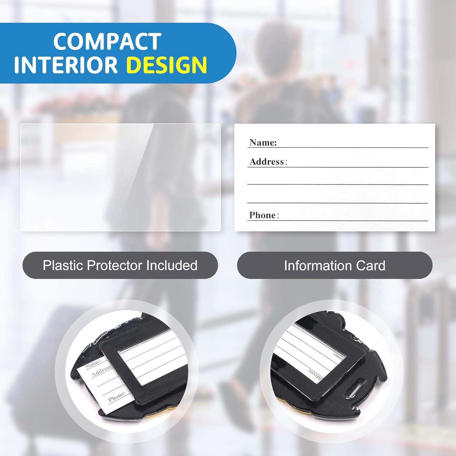 Juego de 4 Etiquetas de Equipaje Silicona Finex Multi Color