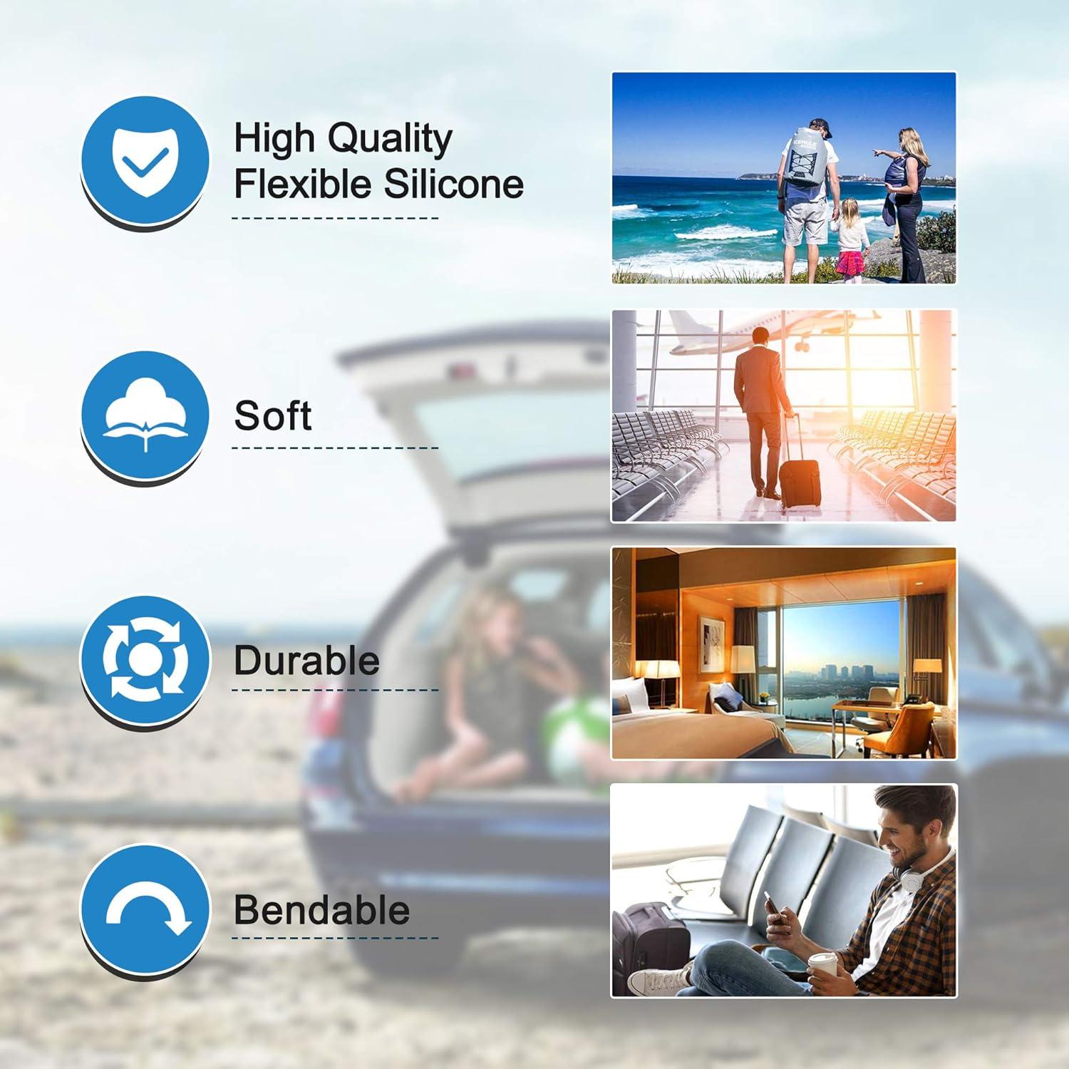 Juego de 4 Etiquetas de Equipaje Silicona Finex Multi Color