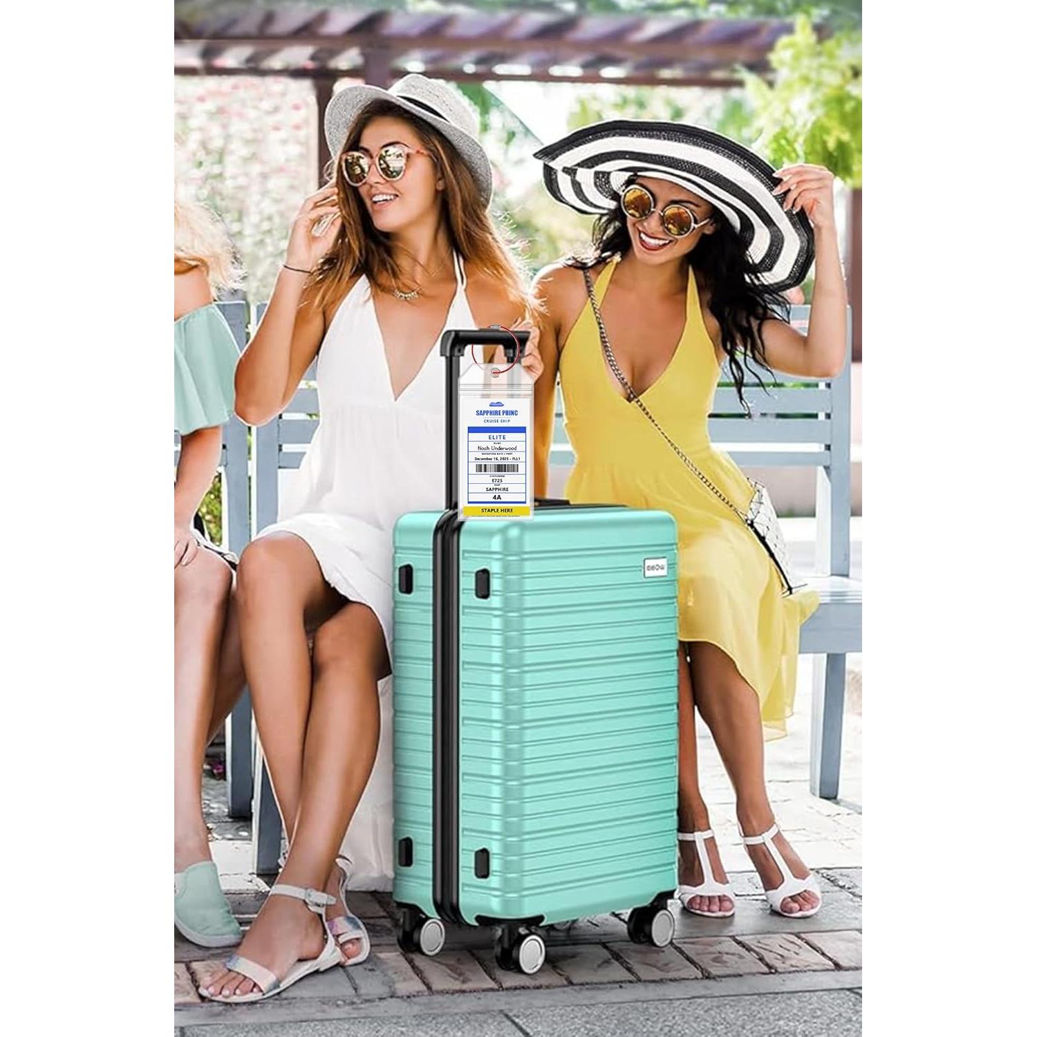 Soporte para Etiquetas de Equipaje Boduoyejieyi - 5 Paquetes, PVC Claro