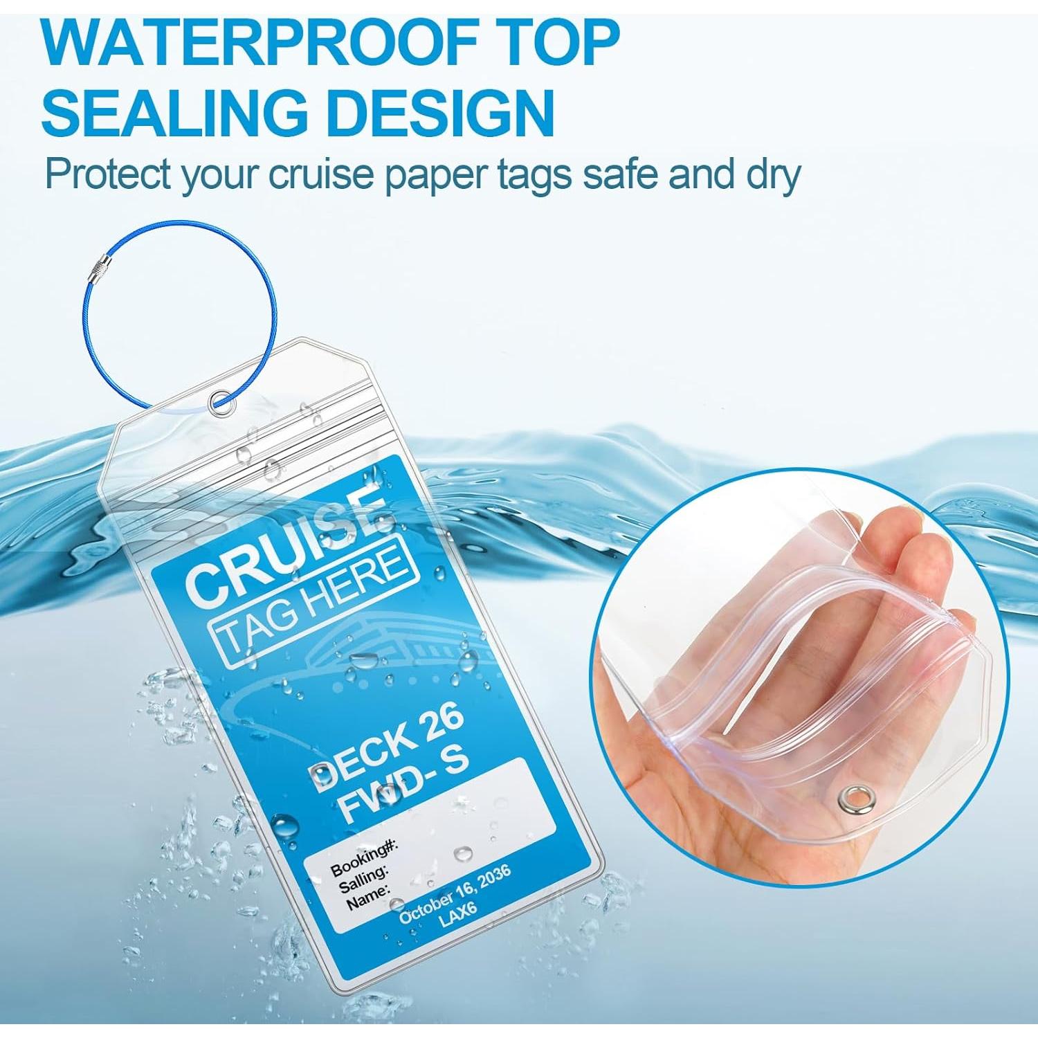 Portaetiquetas de Equipaje Oicumic, 6 Piezas, PVC Impermeable