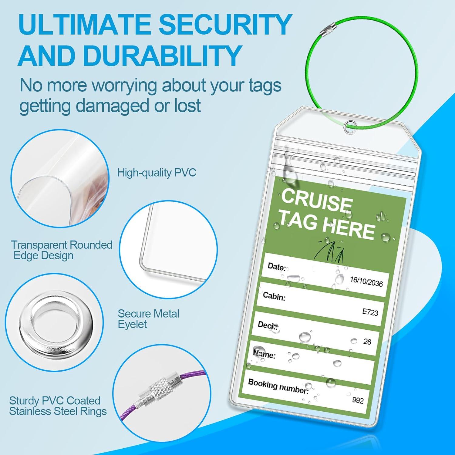 Portaetiquetas de Equipaje Oicumic, 6 Piezas, PVC Impermeable