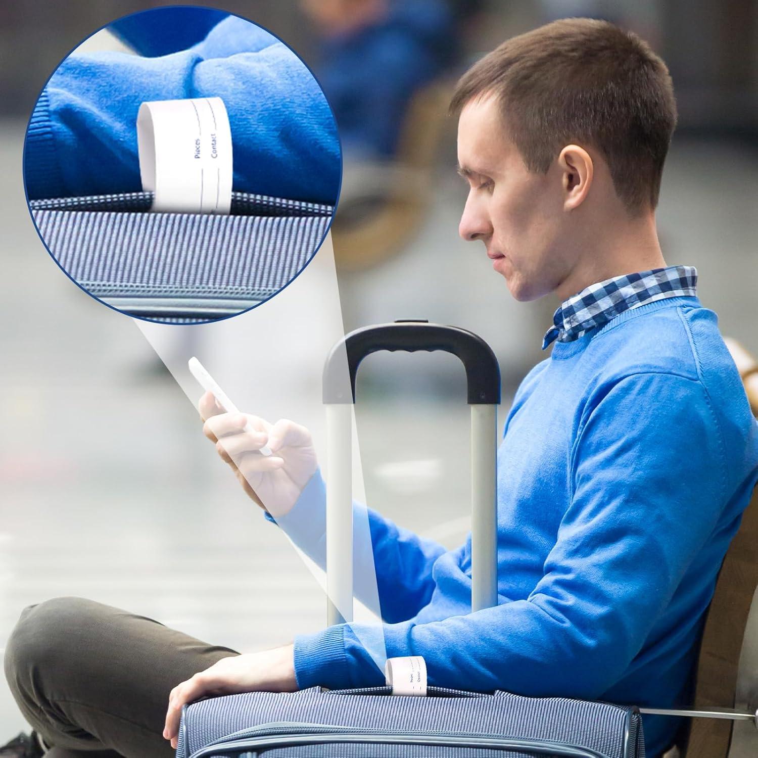 1000 Etiquetas de Papel para Equipaje DOSTATNI Blancas 3.3x25.9cm