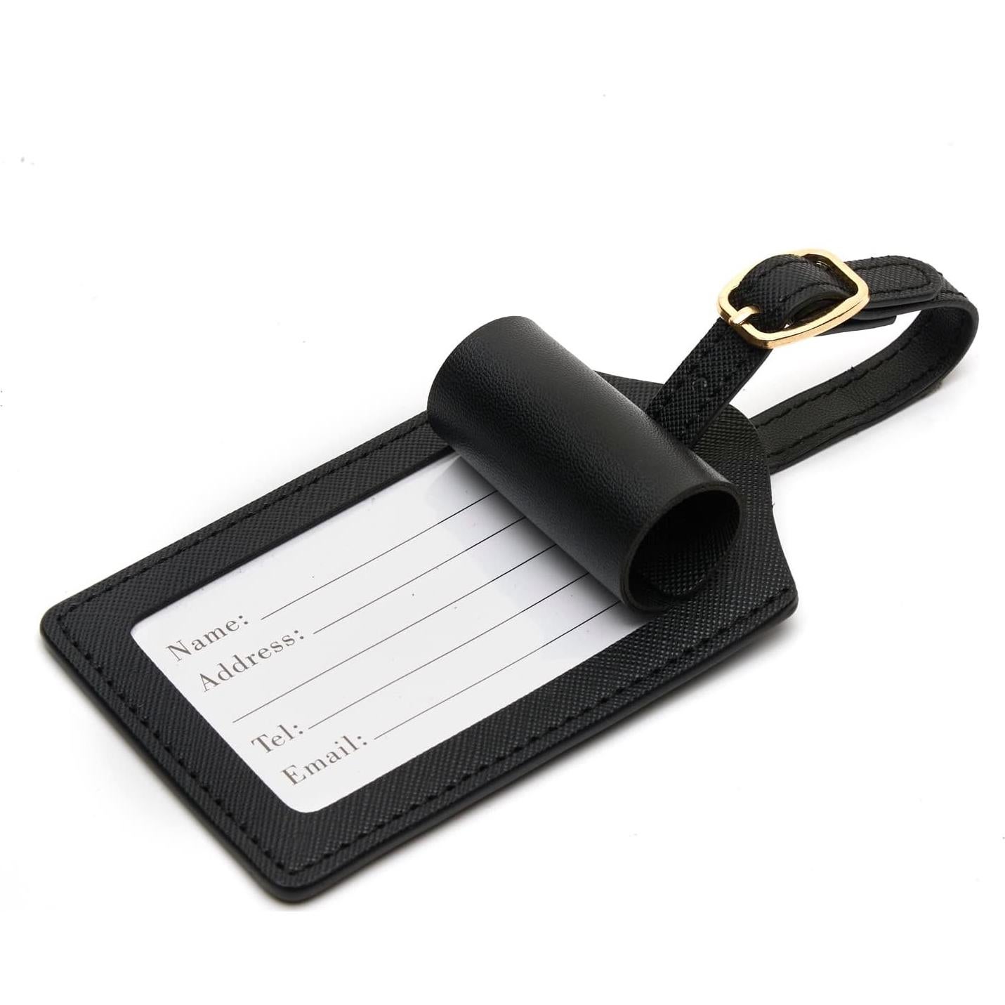 Etiquetas de Equipaje Bordadas Choieo 2 Pcs Negro