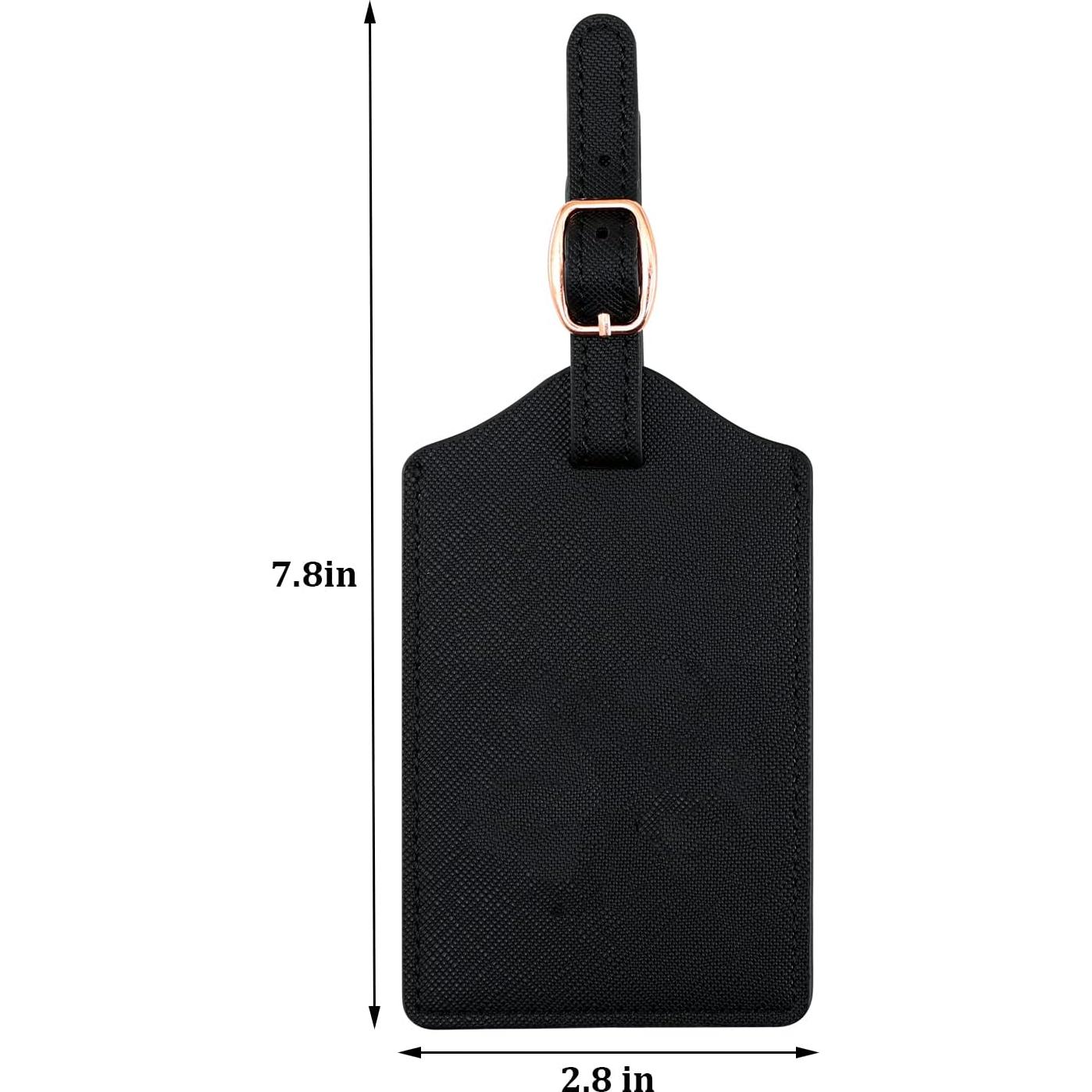 Etiquetas de Equipaje Bordadas Choieo 2 Pcs Negro