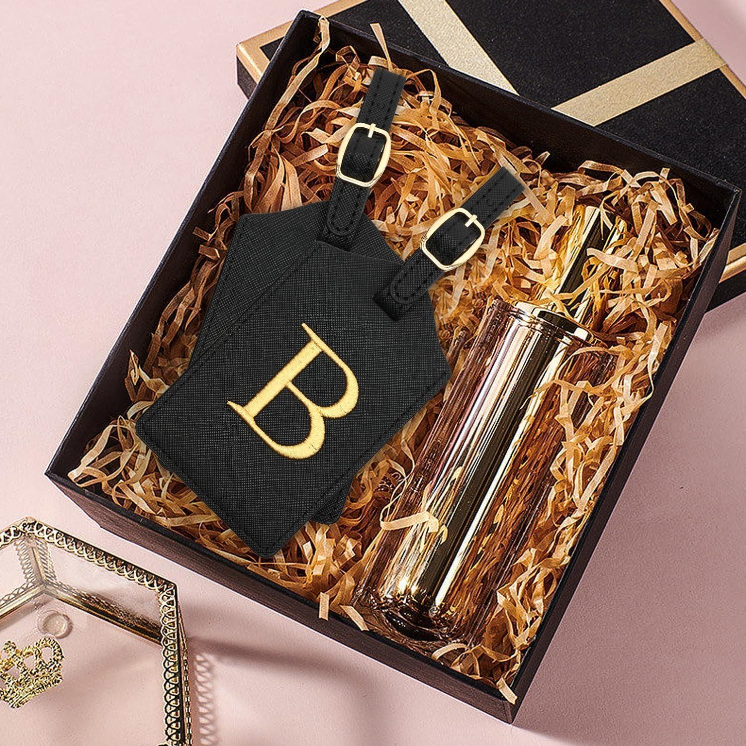 Etiquetas de Equipaje Bordadas Choieo 2 Pcs Negro