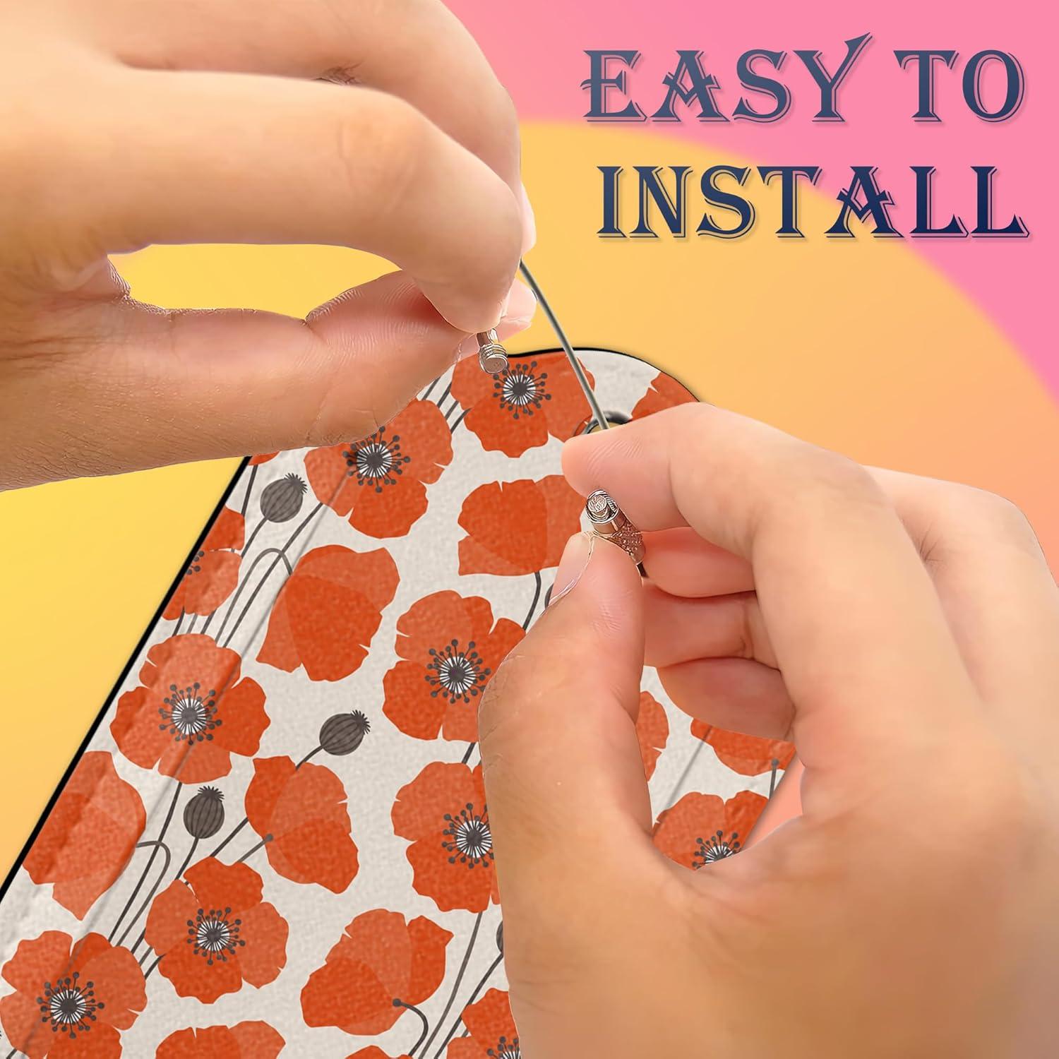 Etiqueta de Equipaje Smoaffly Flor Poppy Vintage 2 Piezas