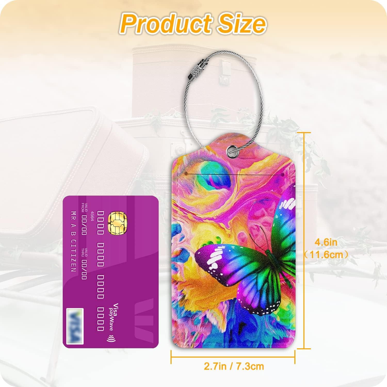 Etiquetas de Equipaje de Cuero BUDAXCUST con Privacidad - Set de 2