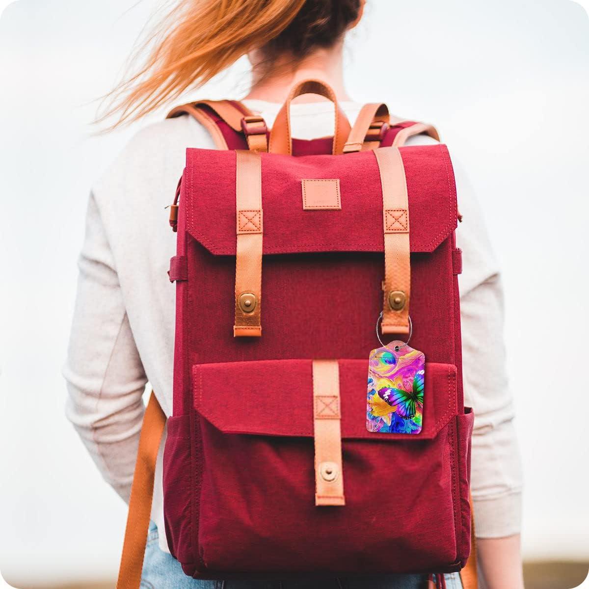 Etiquetas de Equipaje de Cuero BUDAXCUST con Privacidad - Set de 2