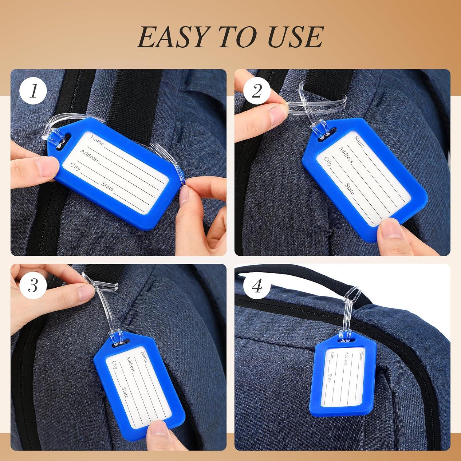 200 Etiquetas de Equipaje de Plástico Kigeli con Cuerda PVC