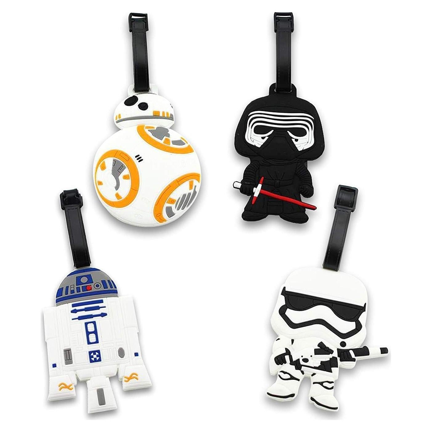 Paquete de 4 Etiquetas de Equipaje Silicona Star Wars