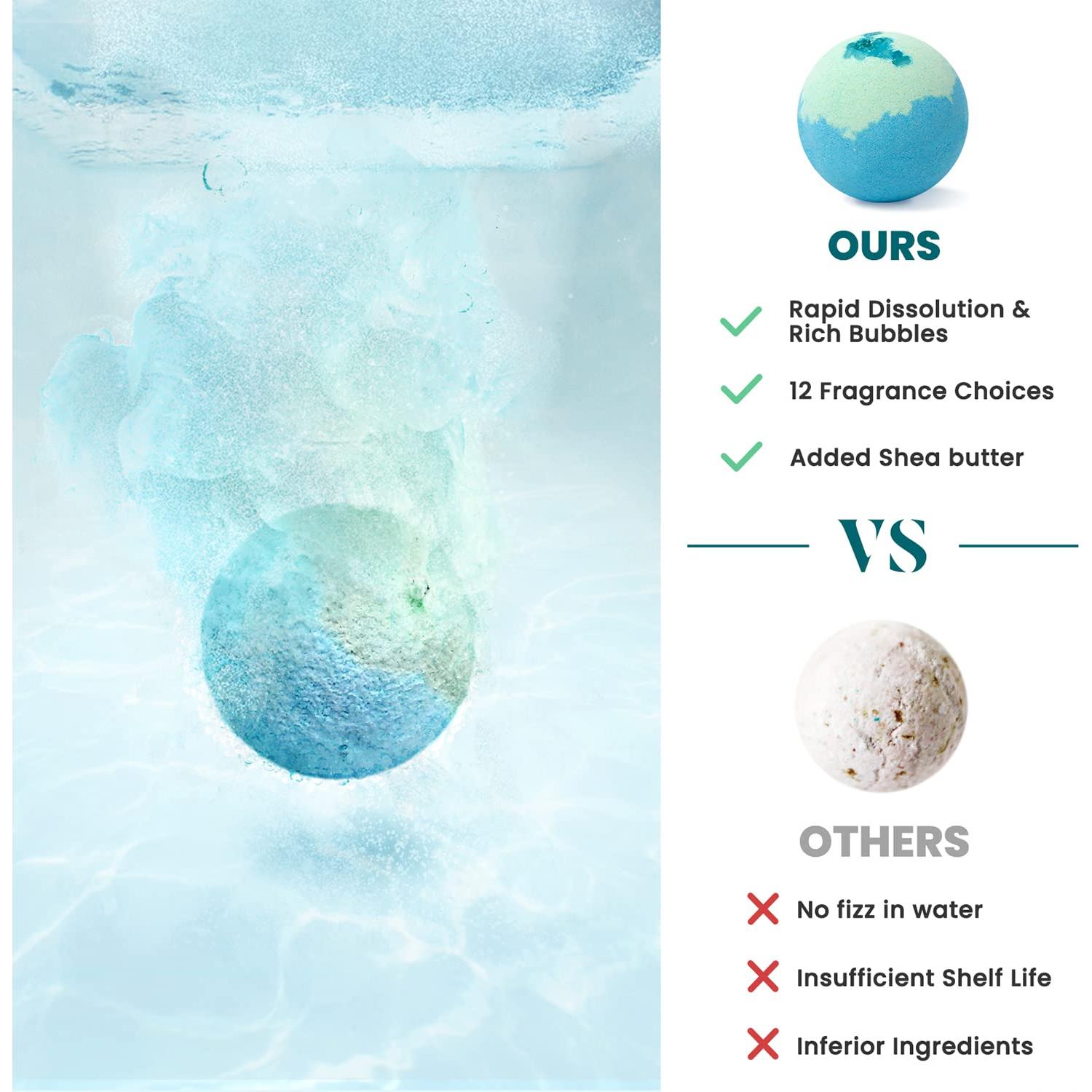 Set de 12 Bombas de Baño Naturales ZenBombs con Manteca de Karité