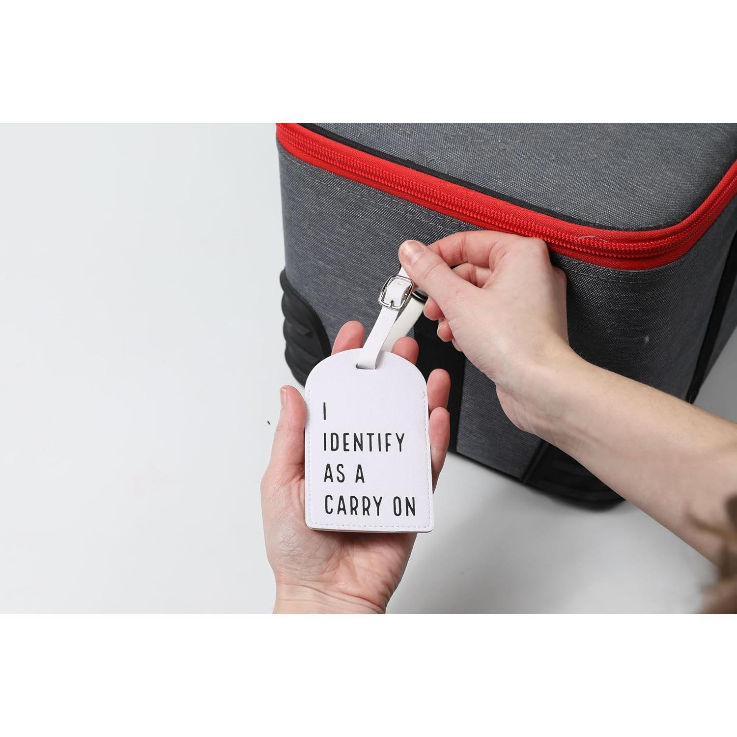 Etiqueta de Equipaje de Cuero Gelid - Divertida y con Privacidad