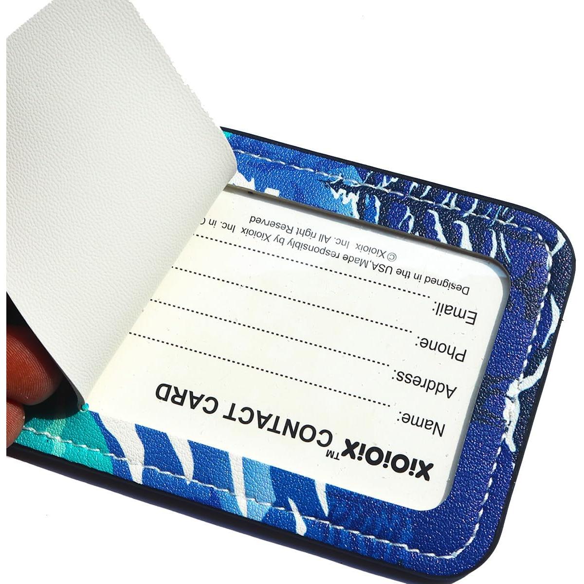 Etiquetas de Equipaje de Cuero PU XiOiOiX - Paquete de 4