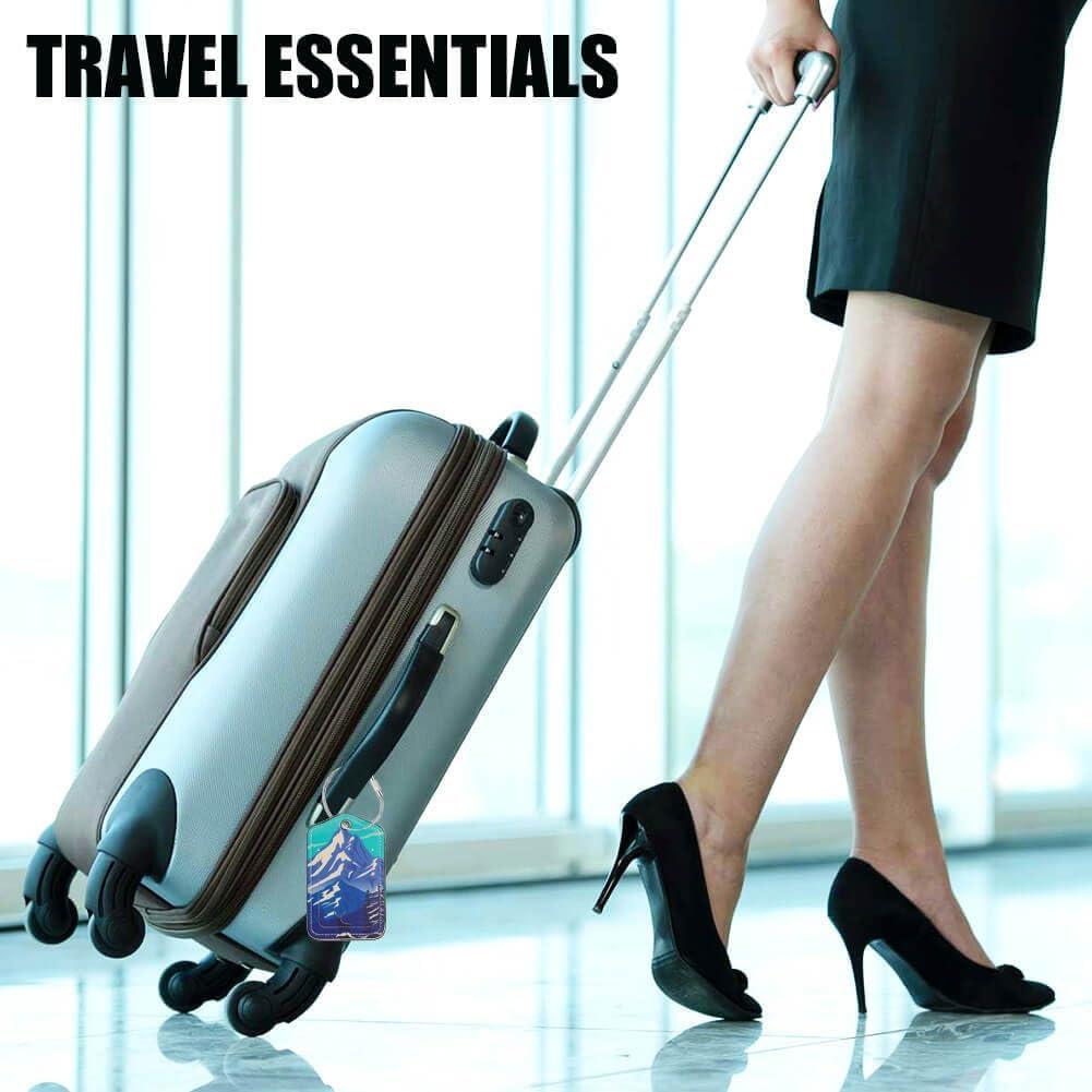 Etiquetas de Equipaje de Cuero PU XiOiOiX - Paquete de 4