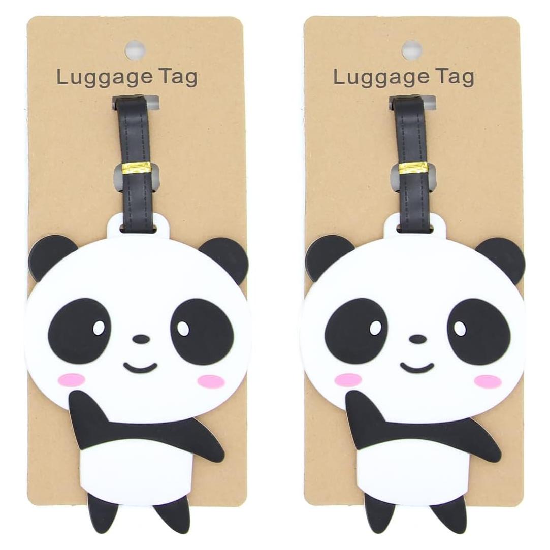 Etiquetas de Equipaje Givotin Panda 2-Pack Silicona 11x9cm