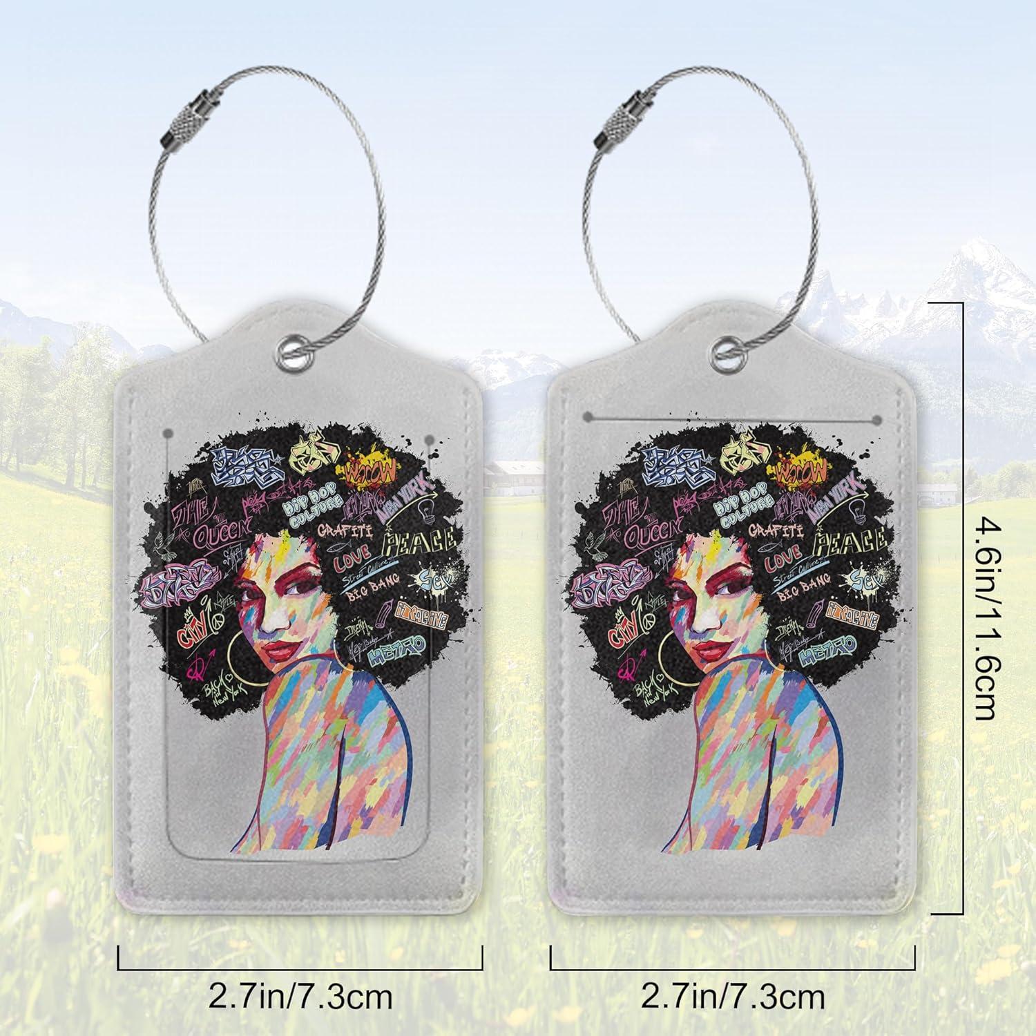 Etiqueta de Equipaje ZEWOCA Chica Negra con Cubierta de Privacidad