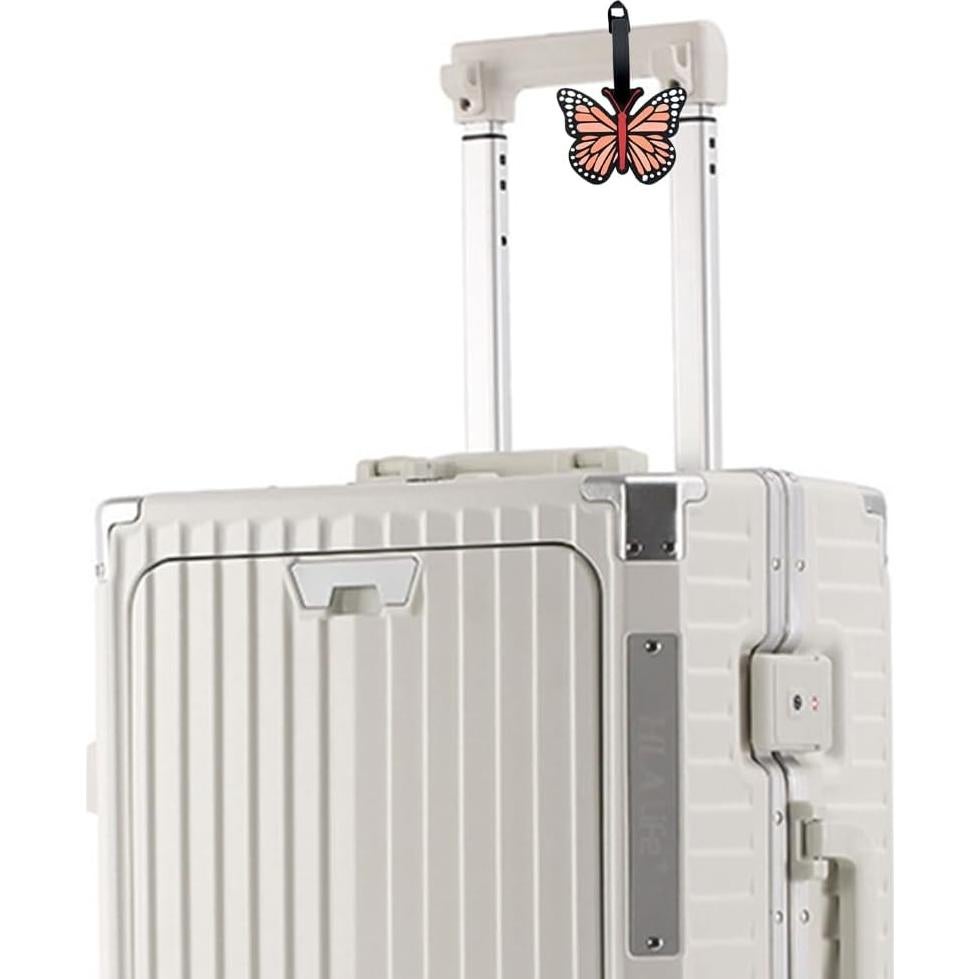 Etiquetas de Equipaje de Silicona QFSH Mariposa Naranja