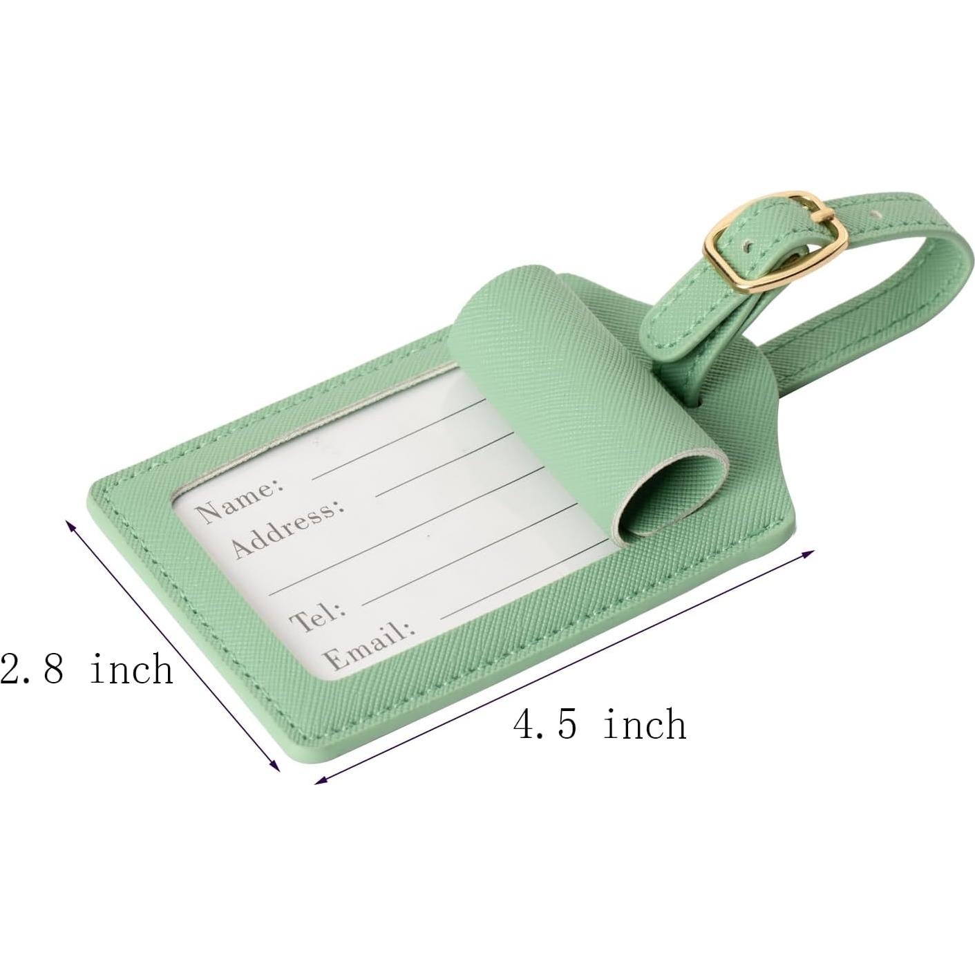 Etiqueta de Equipaje de Cuero PU CHOIEO con Inicial Bordada M