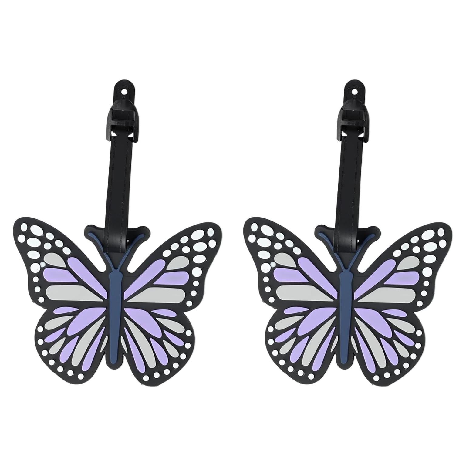 Etiquetas de Equipaje Moradas PKRFCJ 2PCS Silicona Mariposa