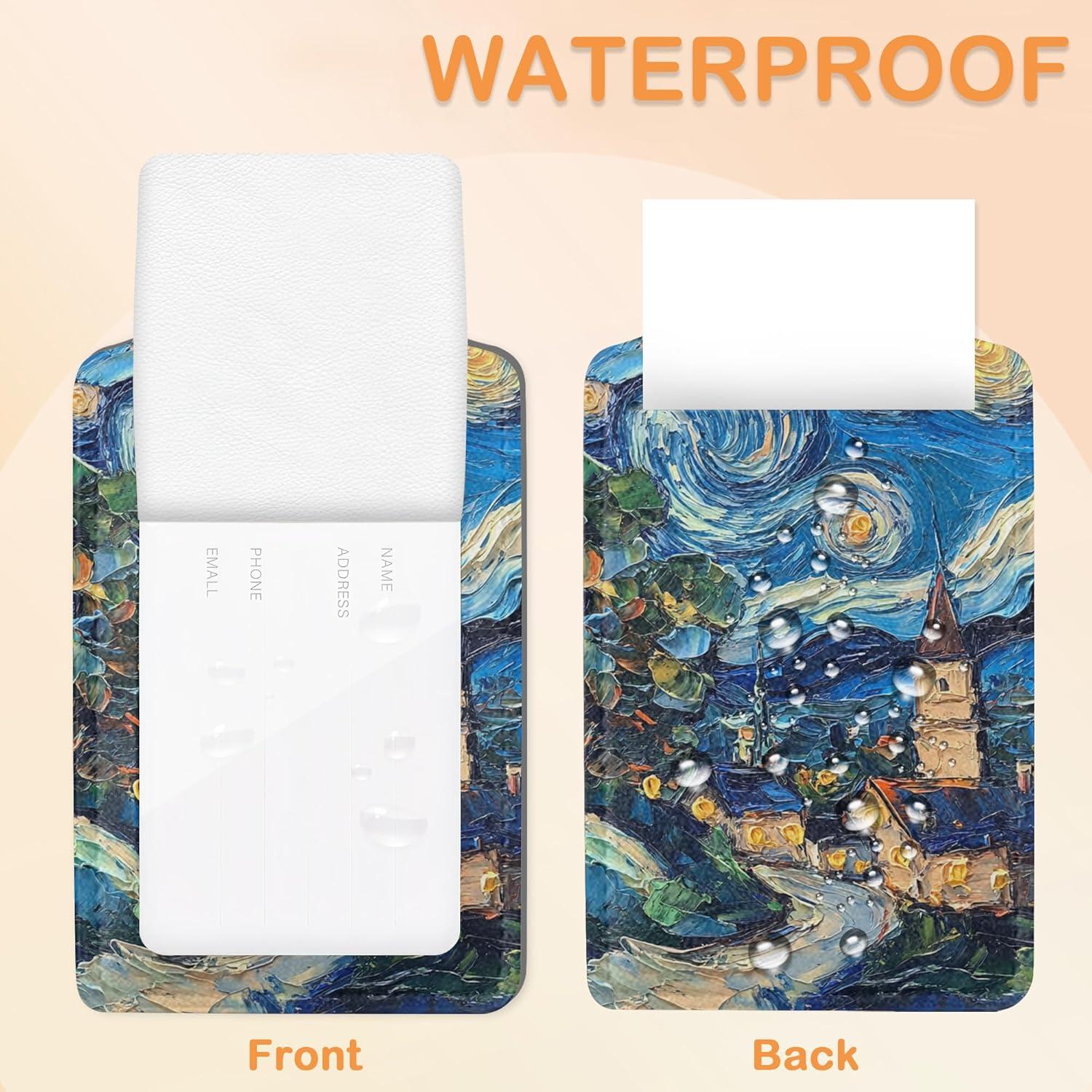 Etiquetas de Equipaje Losthll 3 Pzas Cuero PU Noche Estrellada