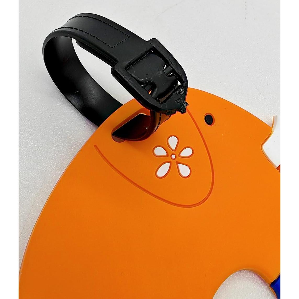 Etiqueta de Equipaje de Silicona QFSH Color Elefante Ajustable