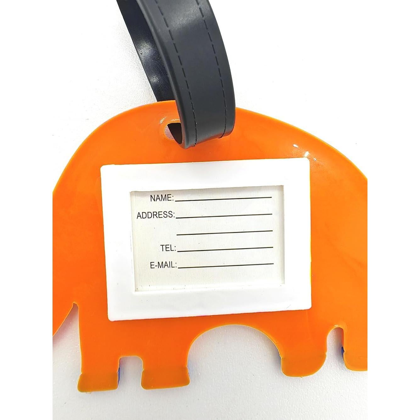 Etiqueta de Equipaje de Silicona QFSH Color Elefante Ajustable