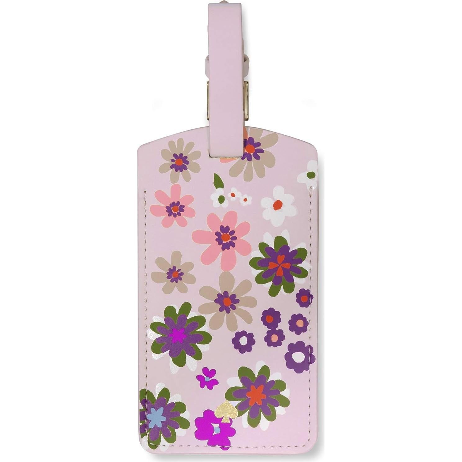 Etiqueta de Equipaje de Cuero Vegano Kate Spade Rosa Floral