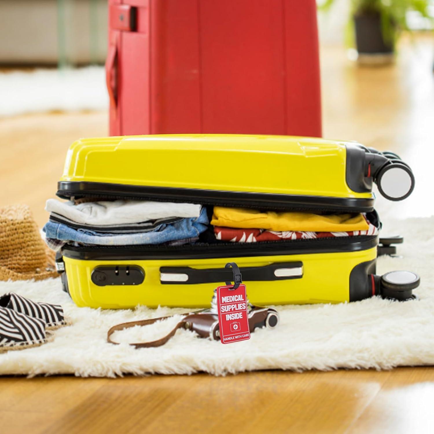 Etiquetas de Suministros Médicos Tinoaly 2 Piezas PVC Rojo