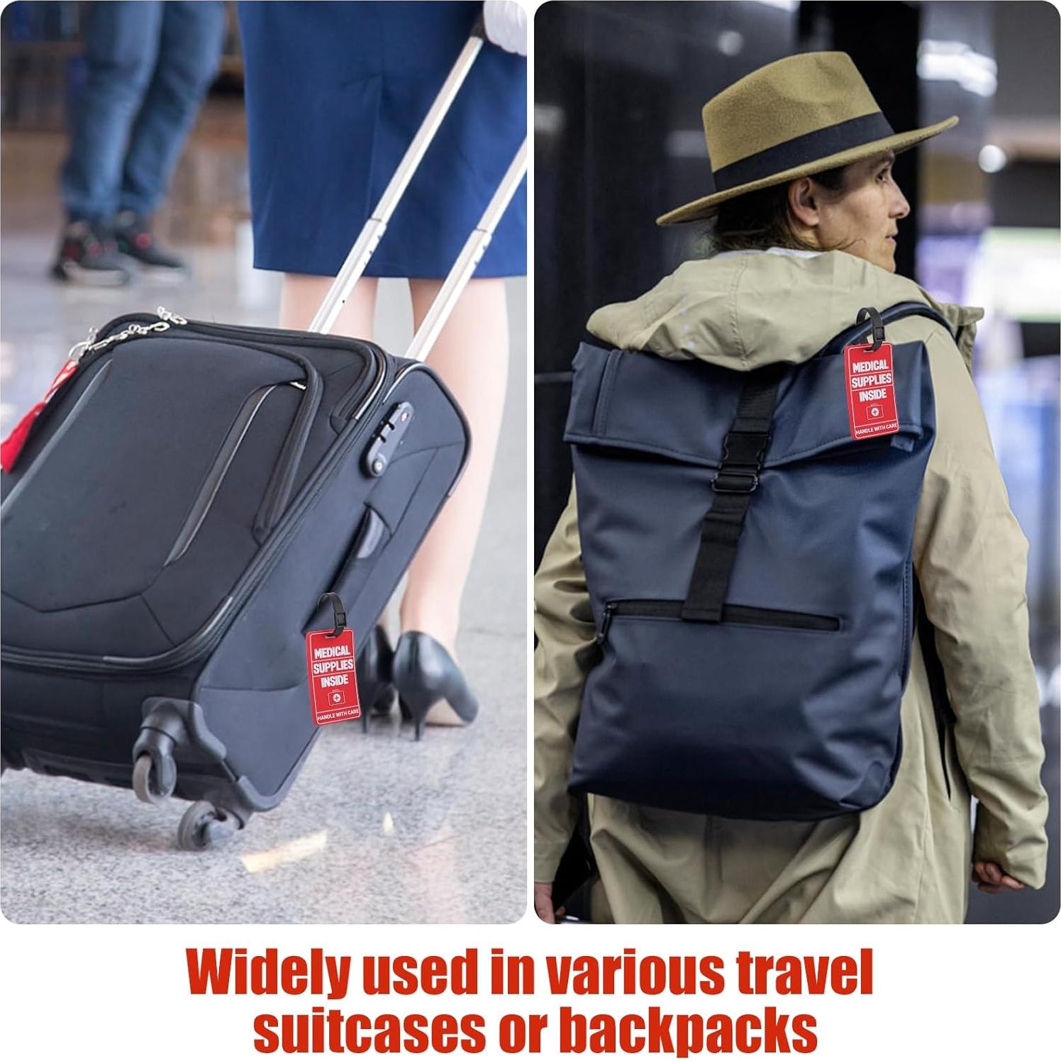 Etiquetas de Suministros Médicos Tinoaly 2 Piezas PVC Rojo