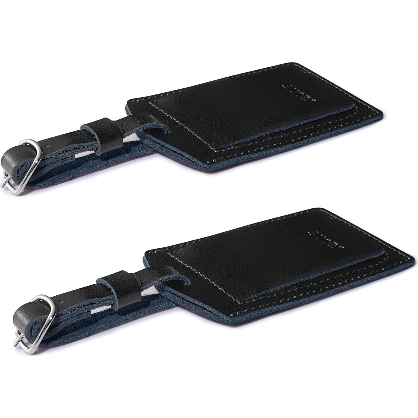 Etiquetas de Equipaje de Cuero S-ZONE ID Set de 2 Piezas