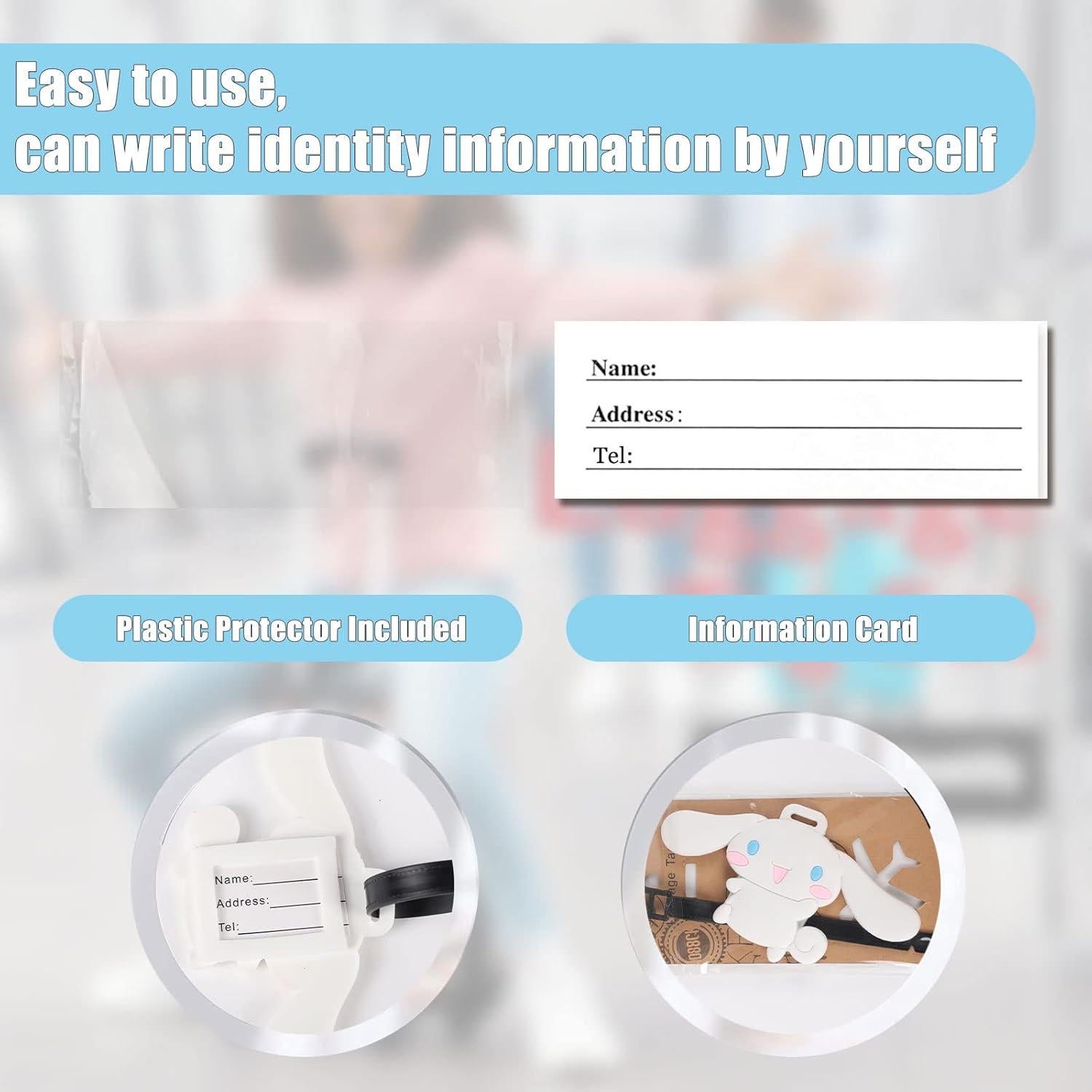 Etiqueta de Equipaje Kawaii JIADA - Silicona Multicolor Perro